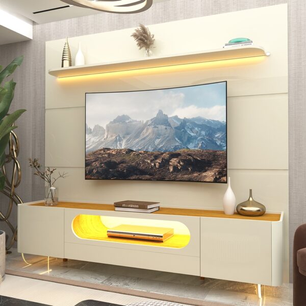 Painel Royal + Rack Nobre - 220/210cm