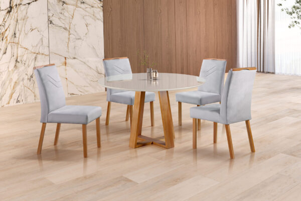 Sala de Jantar - Mesa Vintage com Cadeiras Bia