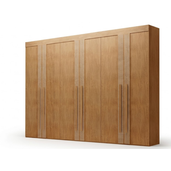 Roupeiro Lucca 6 Portas e 6 Gavetas - 100% MDF - 2.35 X 2.73 X 0.56 - Naturale