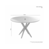 MESA SIMPATIA CANDIAN 1.080X780X1080MM - REDONDA -TAMPO MDF DE 25MM -PES MADEIRA MACICA