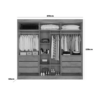 ROUPEIRO OXFORD 6 PTS - 6 GAV - 4PTS RIP - 100% MDF - 2.35 X 2.10 X 0.50