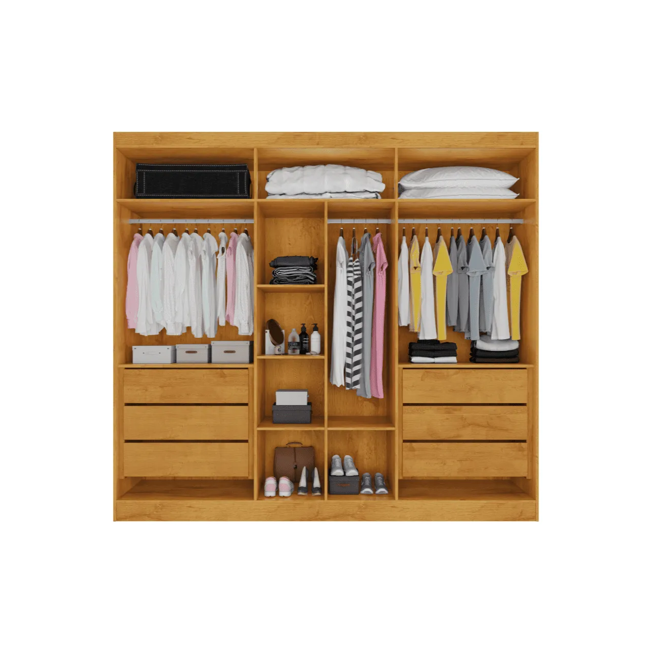 ROUPEIRO OXFORD 6 PTS - 6 GAV - 4PTS RIP - 100% MDF - 2.35 X 2.10 X 0.50