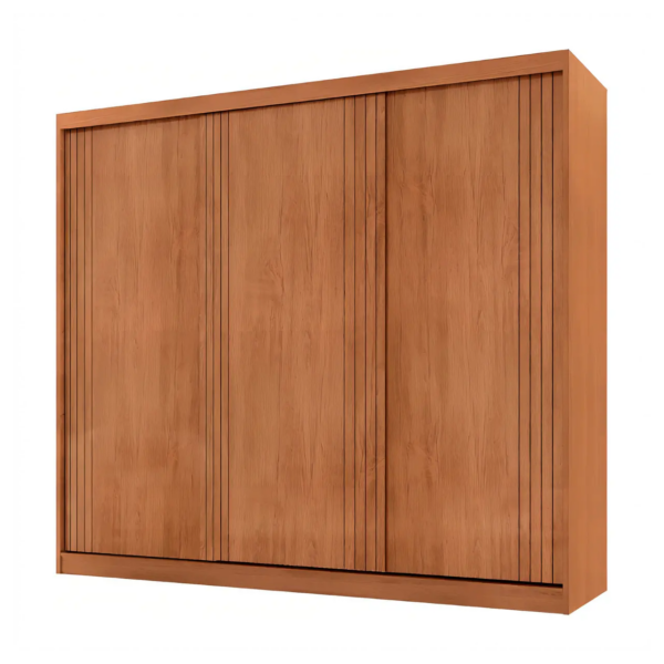 ROUPEIRO OSLO 3 PTS DE CORRER - 4 GAV - 100% MDF - 1.80 X 2.08 X 0.47