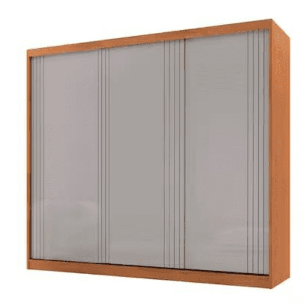 ROUPEIRO OSLO 3 PTS DE CORRER - 4 GAV - 100% MDF - 1.80 X 2.08 X 0.47