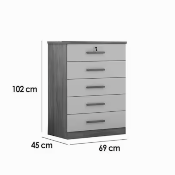 Alternative view of Cômoda com 5 Gavetas – Cumaru