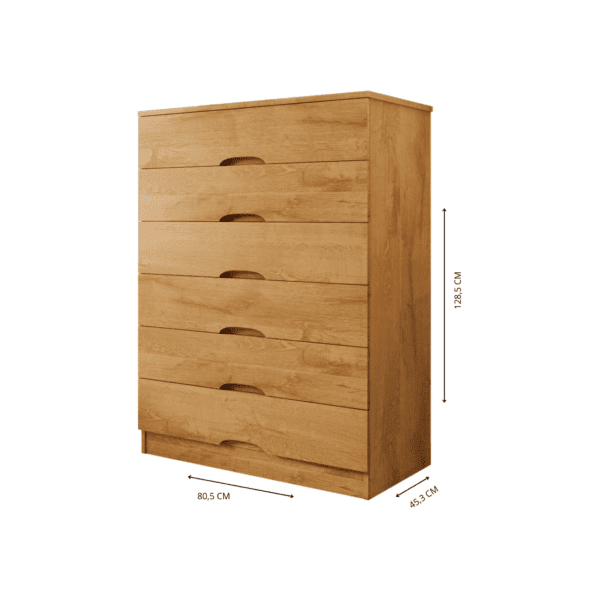 COMODA SEVILHA 6 GAV - 1.28 X 0.80 X 0.45
