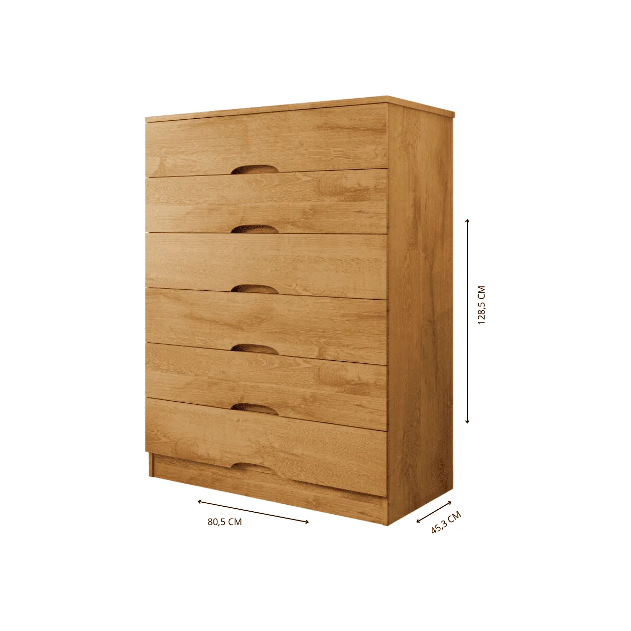 COMODA SEVILHA 6 GAV - 1.28 X 0.80 X 0.45