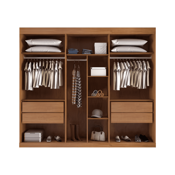 ROUPEIRO CAPRI 3 PTS - 4 GAV - 100% MDF - C/ 1 ESP - 2.30 X 2.21 X 0.56
