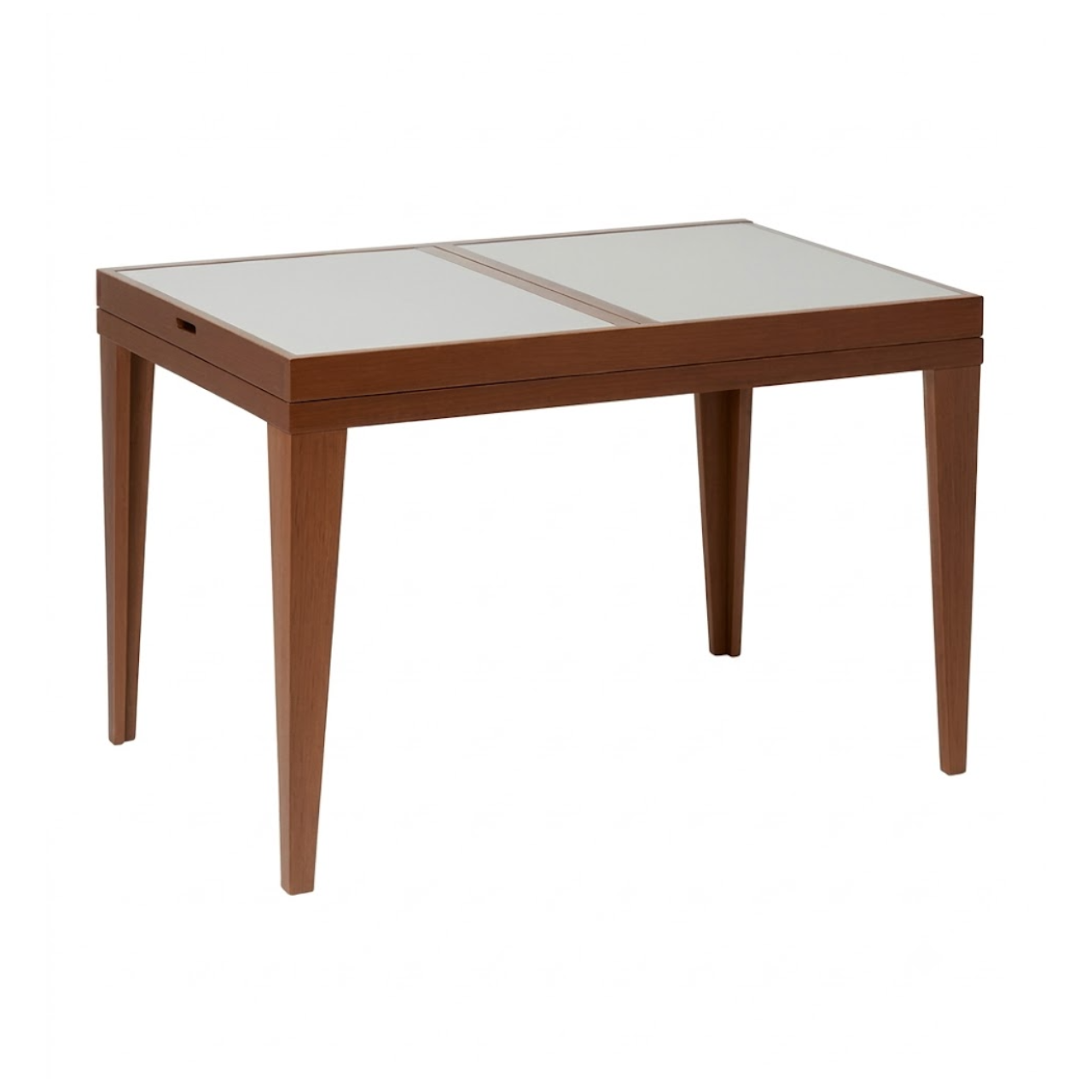 MESA ELASTICA VEGGA 1100X800X800 - C/ VIDRO NUDE OFF WHITE