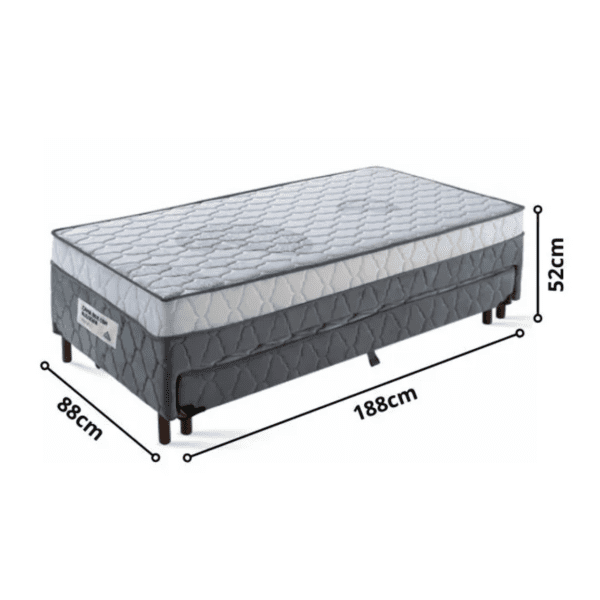 CAMA BOX COM AUXILIAR VITTA D-28 SOLTEIRO 1.88X0.88X0.52 CM