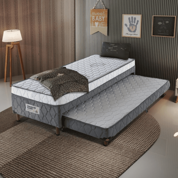 CAMA BOX COM AUXILIAR VITTA D-28 SOLTEIRO 1.88X0.88X0.52 CM