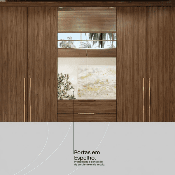 ROUPEIRO GIARDINO 6 PTS 4 GAV - 2.28 X 2.62 X 0.55 - C/ ESP E PES