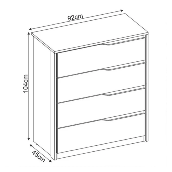 COMODA ATRIA 4 GAV - 1.04 X 0.92 X 0.45