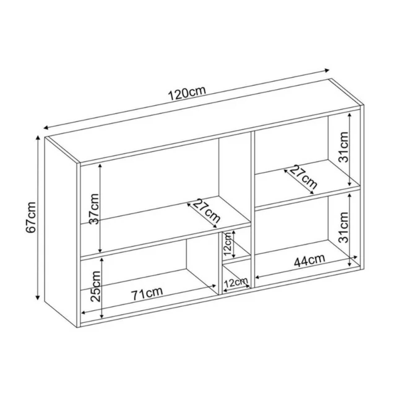 AEREO FIRENZE 2 PTS - 120CM C/ NICHO