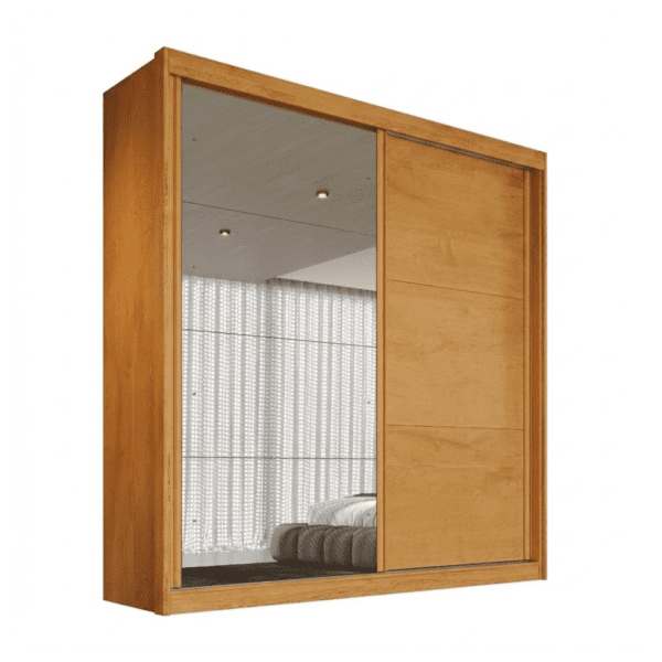 ROUPEIRO MALI 2 PTS CORRER - 3 GAV - 1PT ESP - 100% MDF - 2.18 X 1.51 X 0.5