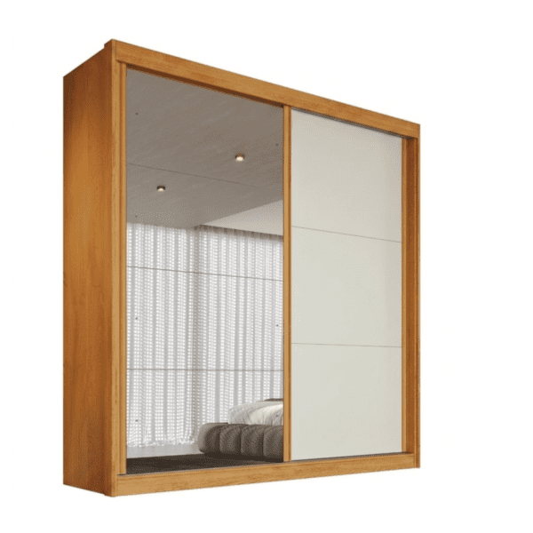 ROUPEIRO MALI 2 PTS CORRER - 3 GAV - 1PT ESP - 100% MDF - 2.18 X 1.51 X 0.5