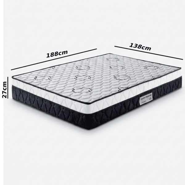 COLCHAO SOFISTICATO 1.88X1.38X0.27 - MOLAS ENSACADAS - MALHA - EXTRA FIRME 150K - PR/BR