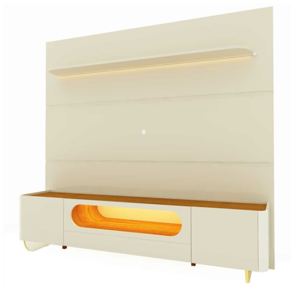 PAINEL ROYAL 2.20 + RACK NOBRE 2.10 PES DE VIDRO