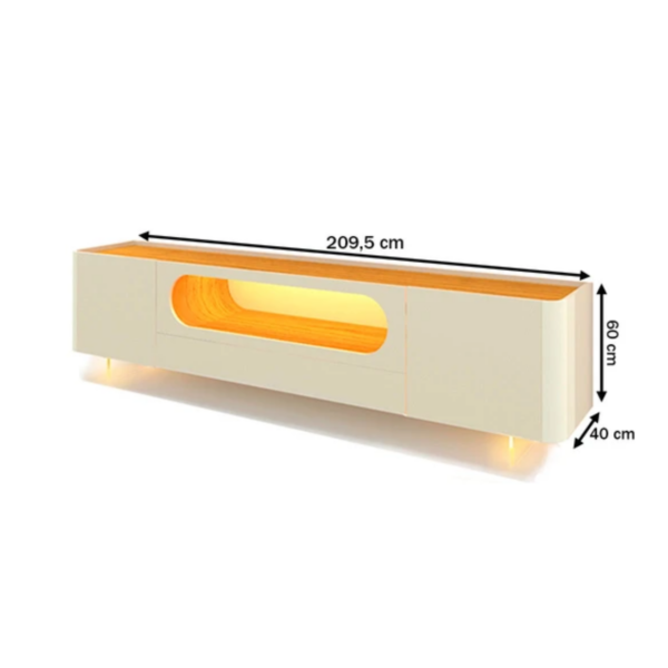 RACK NOBRE 2.10M C/LED PES DE VIDRO