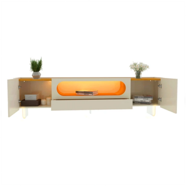 RACK NOBRE 2.10M C/LED PES DE VIDRO