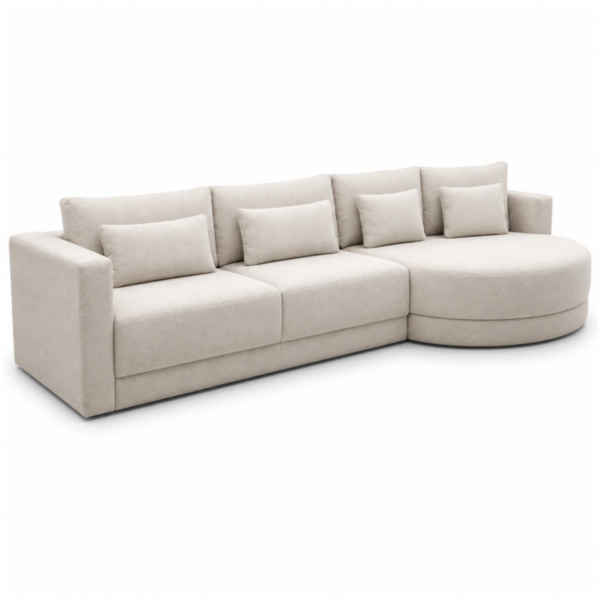 SOFA LAGON 2.65CM - 1 MOD. 1.25CM C/BR LAD. ESQ. - 1 CHAISE LADO DIR. 1.40CM