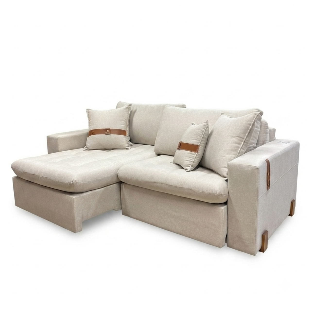 SOFA CAMA ZEUS MOD.0.90 - BR 10CM COURINO MARROM A -902