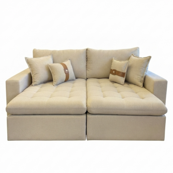 SOFA CAMA ZEUS MOD.0.90 - BR 10CM COURINO MARROM A -902
