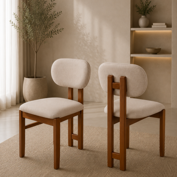 Conjunto 2 Cadeiras Turim - Bege