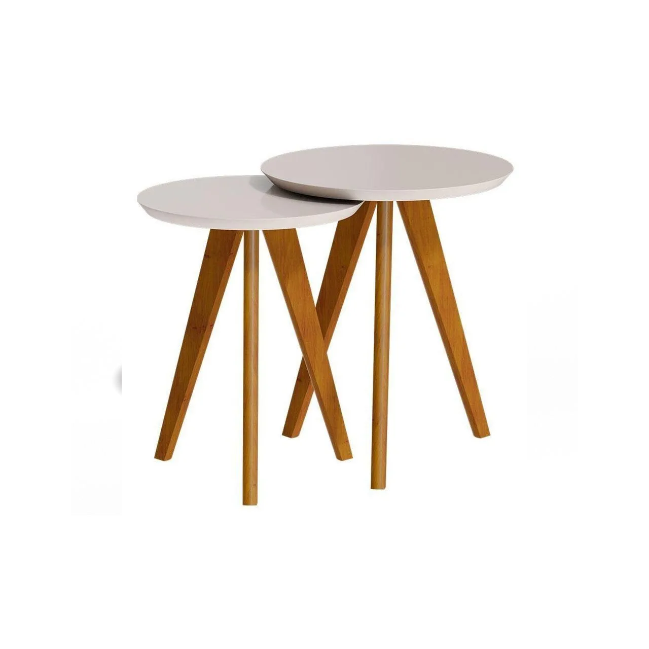 CONJUNTO CLASSIC 2 MESAS LATERAIS REDONDA - - 0.62 X 0.52 X 0.52 (G) - 0.59 X 0.45 X 0.45(P)