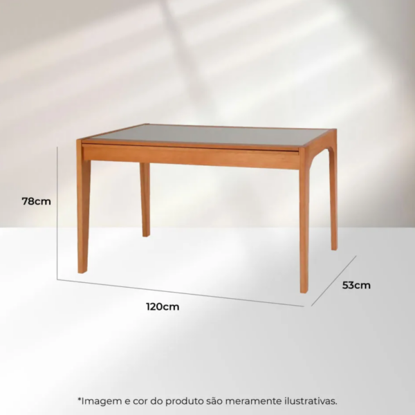 MESA APARADOR LOTUS 1200X530X780 - C/ VIDRO