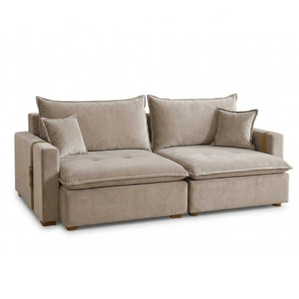 SOFA CAMA KYOTO MOD. 90 BR 10CM - MOLAS ENSACADAS - PILLOW DE 15CM