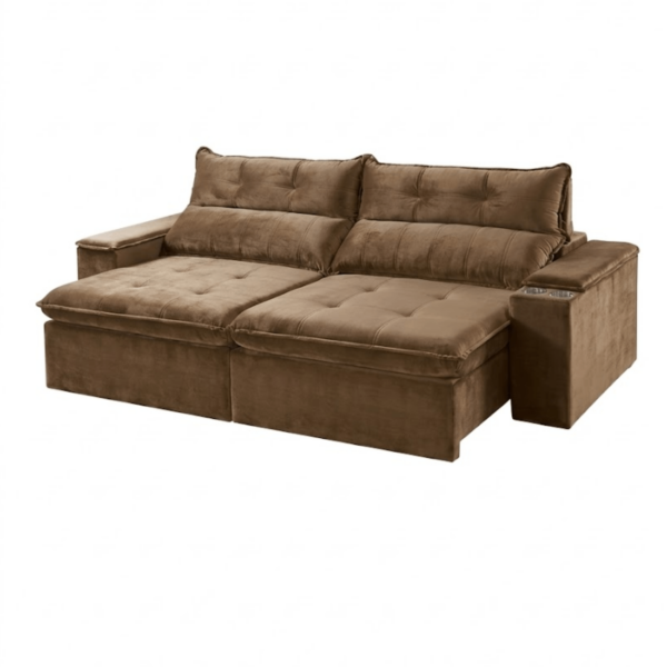 SOFA AUSTRALIA 2.90M MOLAS ENSACADAS BR 25CM C/ PORTA-COPOS