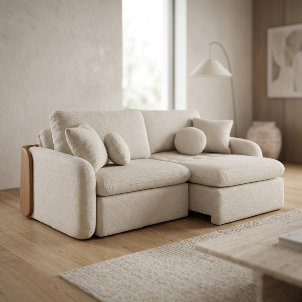 SOFA CAMA VOLPI MOD. 1.00M (DET. COURINO MARROM) BR 15CM