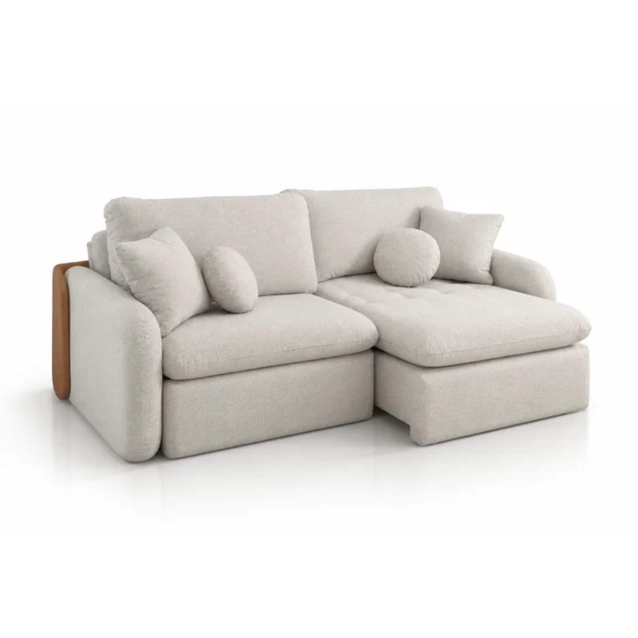 SOFA CAMA VOLPI MOD. 1.00M (DET. COURINO MARROM) BR 15CM