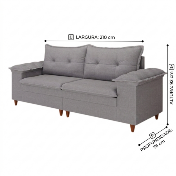 SOFA LIVING BELMONTE 3082 2 LUGARES - 2.10
