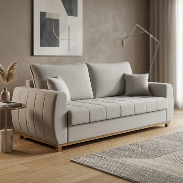 Sofá Living Tokyo 2m - cinza claro